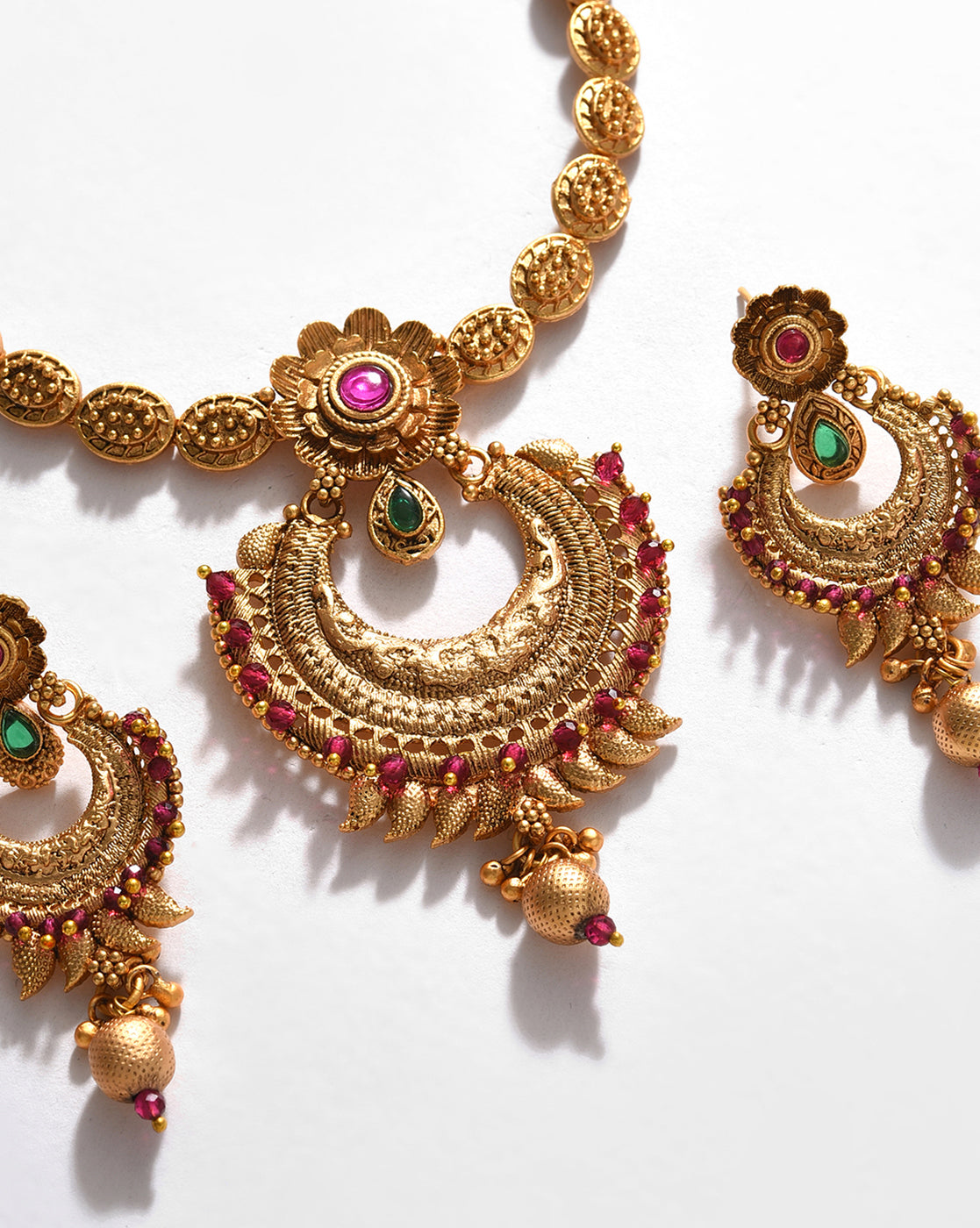 Gold-Plated Contemporary Jewellery Set