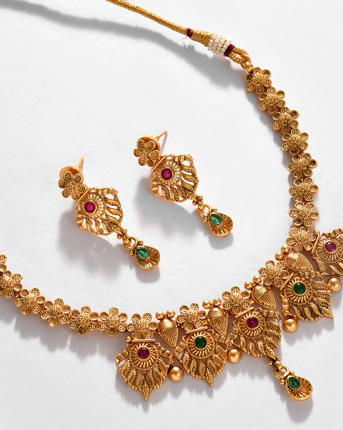 Gold-Plated Contemporary Jewellery Set