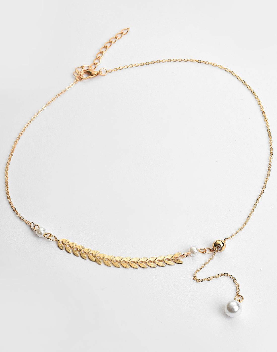 Gold Plated Pearl Beaded Necklace