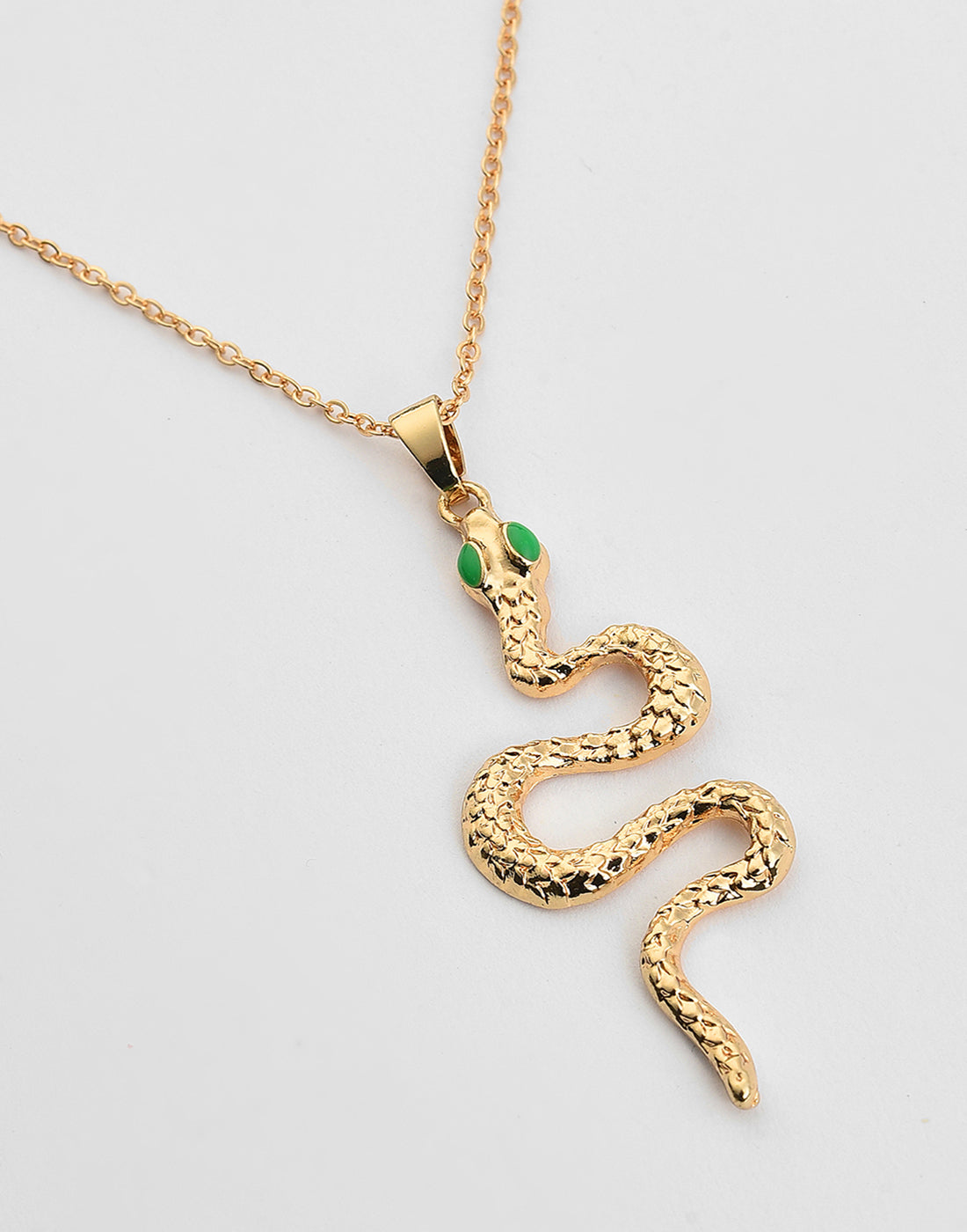 Gold Plated Snake Shaped Necklace