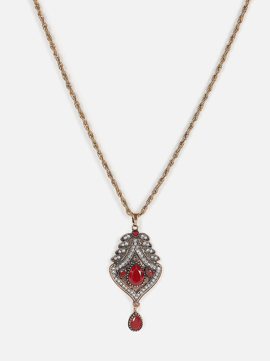 Gold Plated Designer Stone Necklace