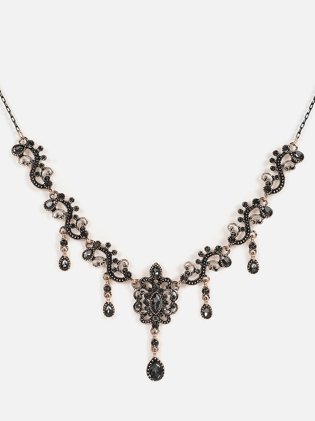 Gold Plated Designer Stone Necklace
