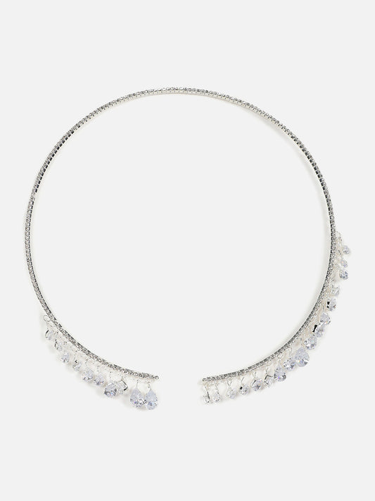 Silver Plated Designer Stone Necklace