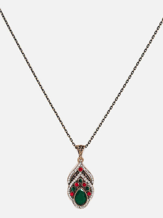 Gold Plated Designer Stone Necklace