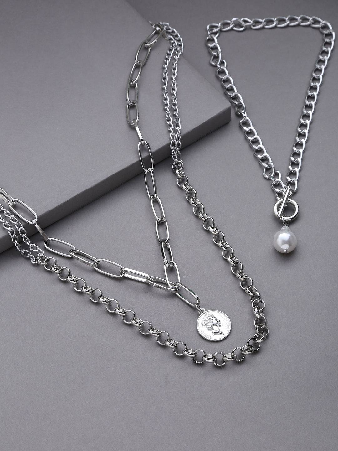 Pack of 3 Pearl Embellished Chains