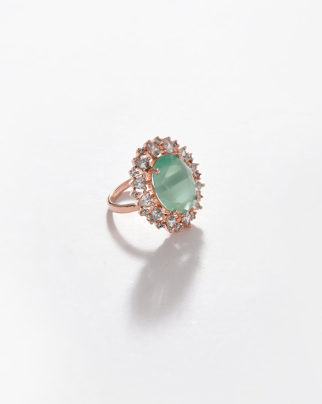 Gold-Plated Stone Ring