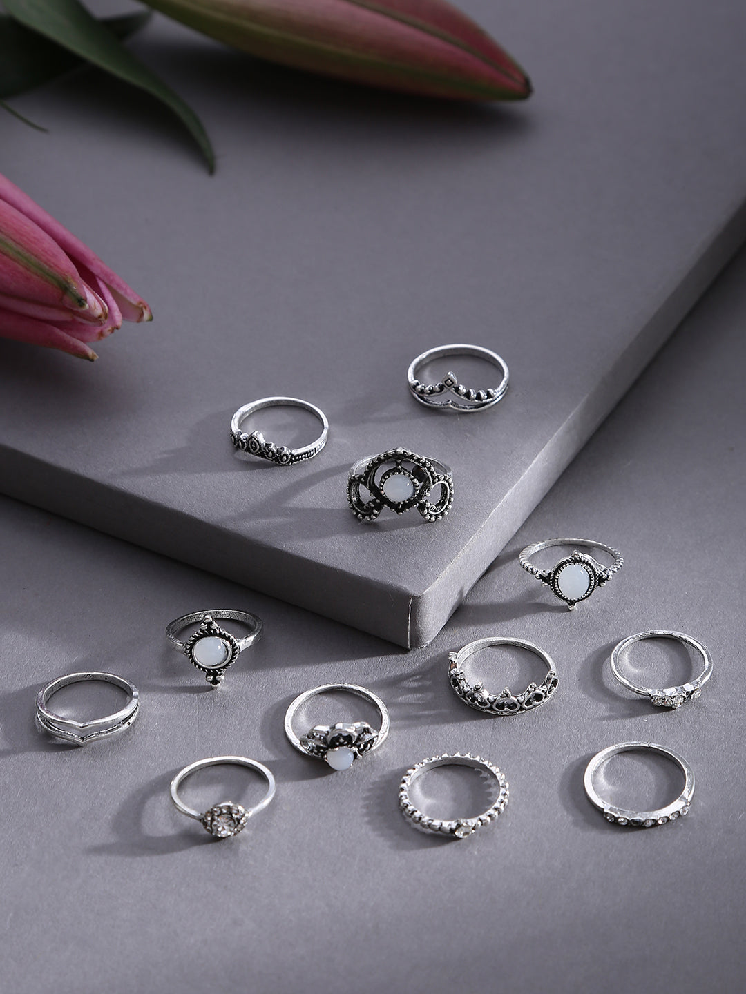 Pack of 9 Oxidised Ring