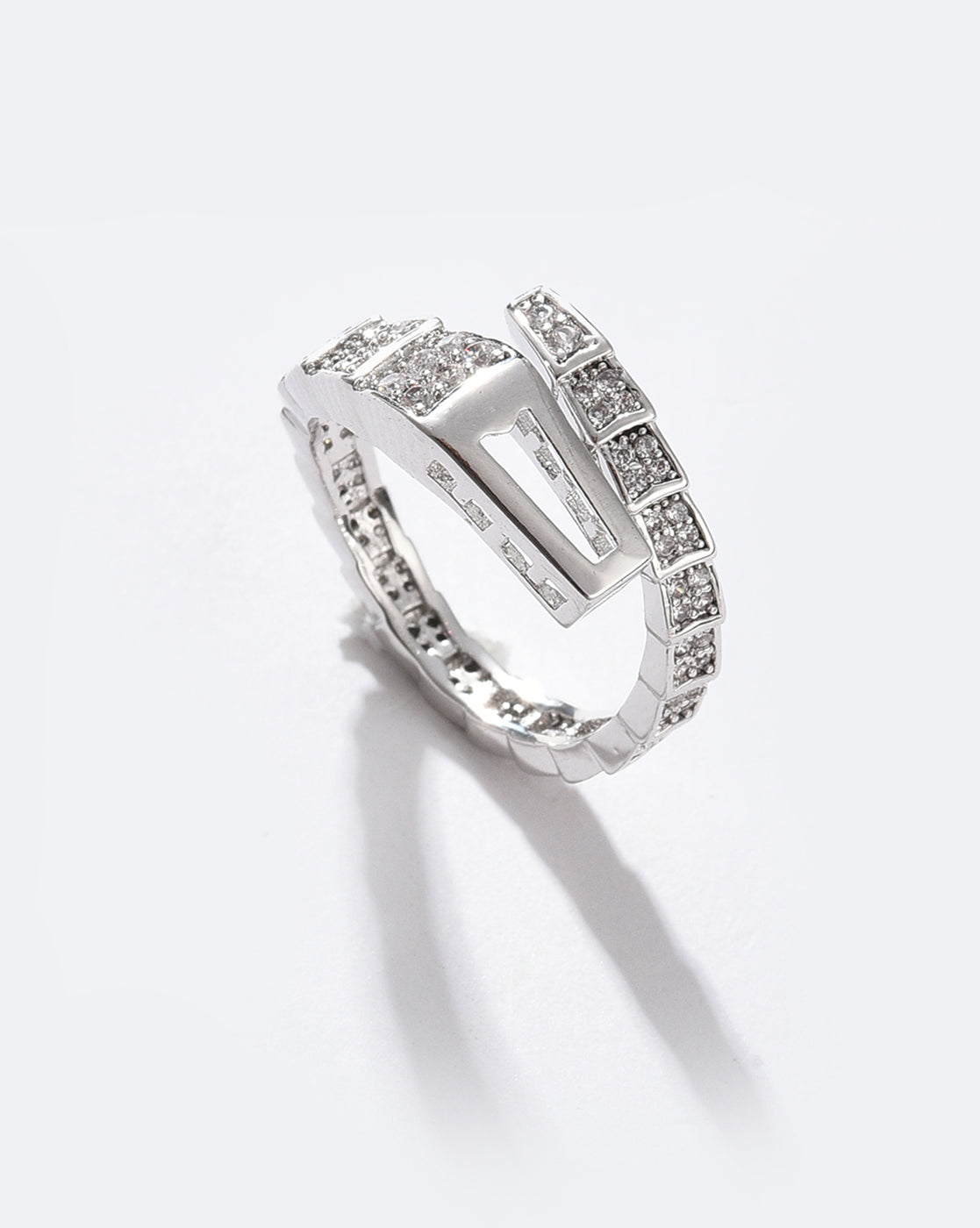 Silver Plated American Diamond Ring