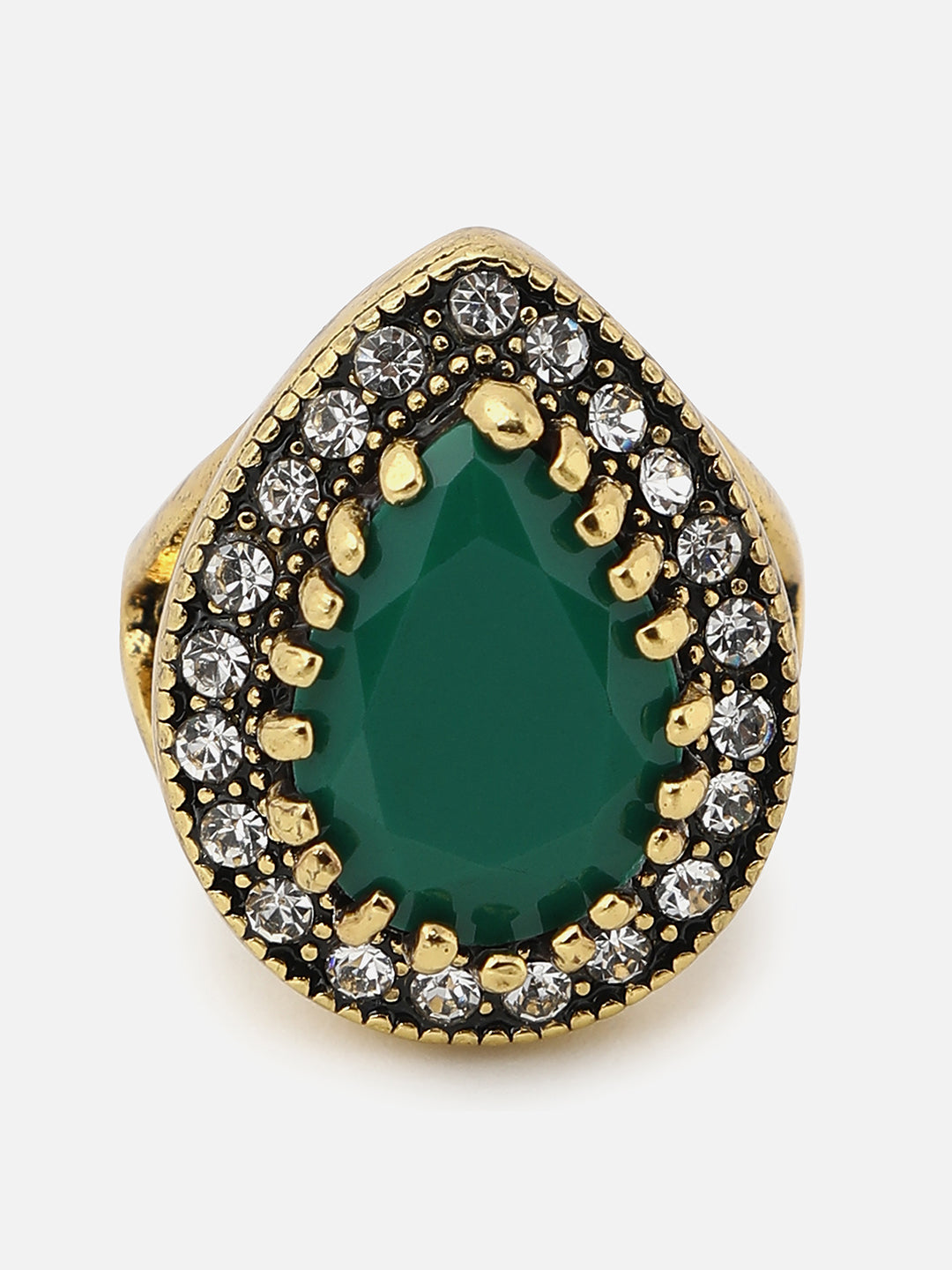 Gold Plated Designer Stone Ring
