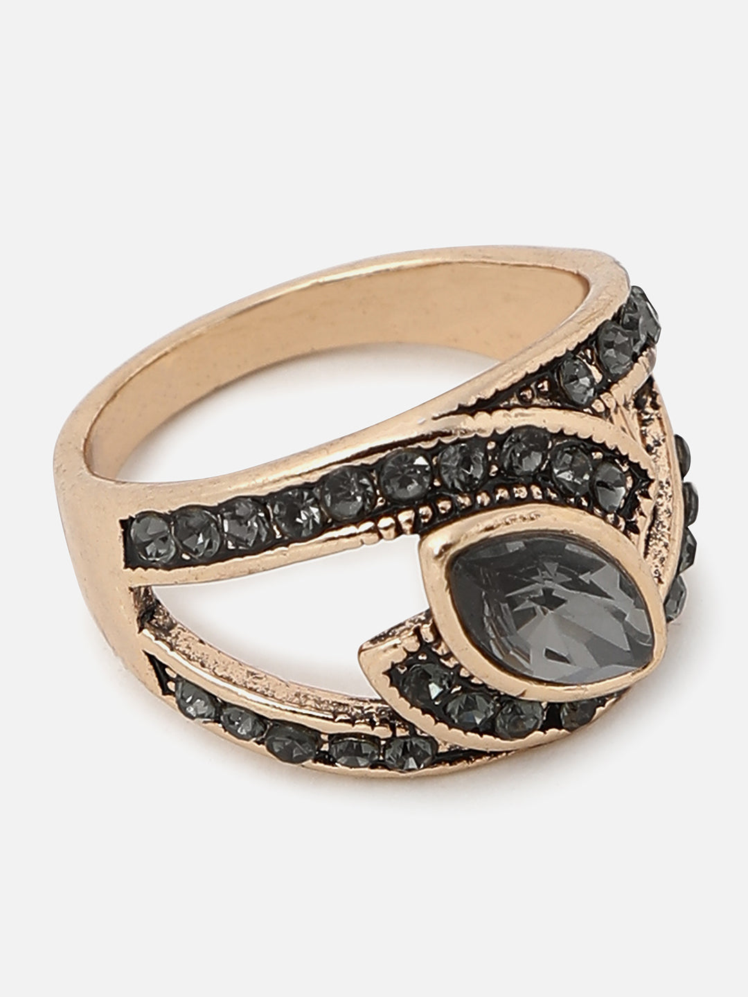 Gold Plated Designer Stone Ring