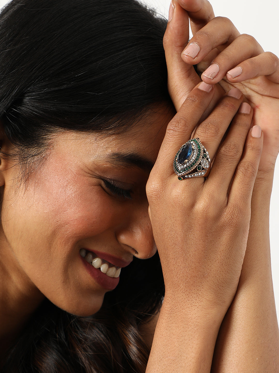 Gold Plated Designer Stone Ring
