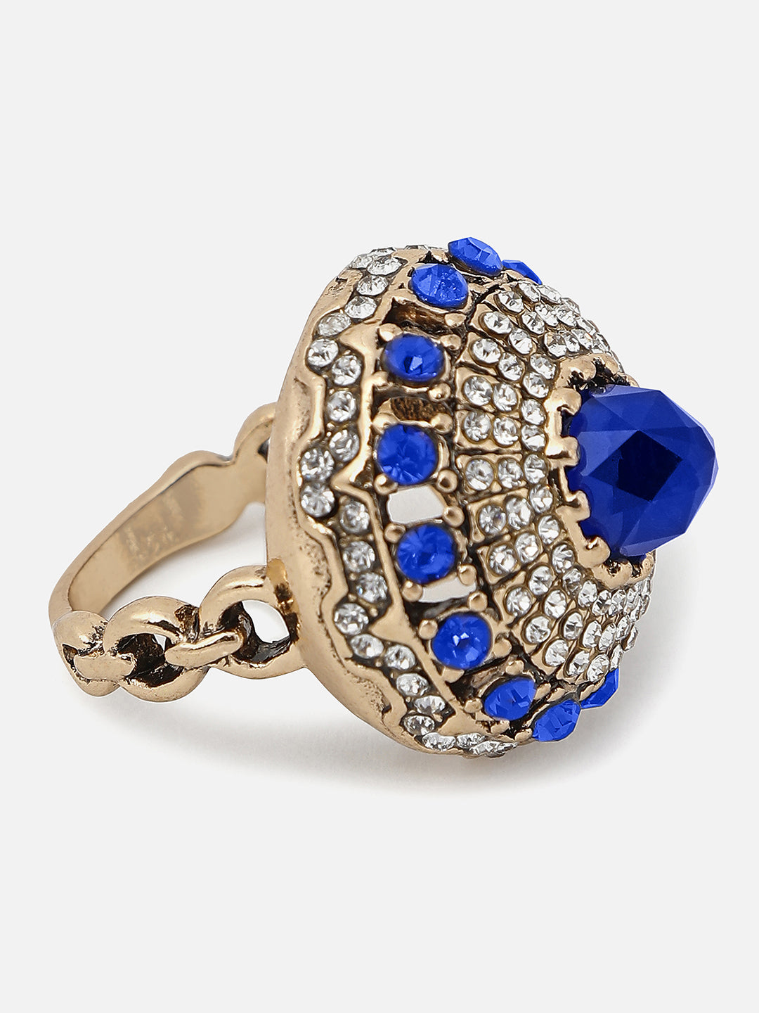 Gold Plated Designer Stone Ring