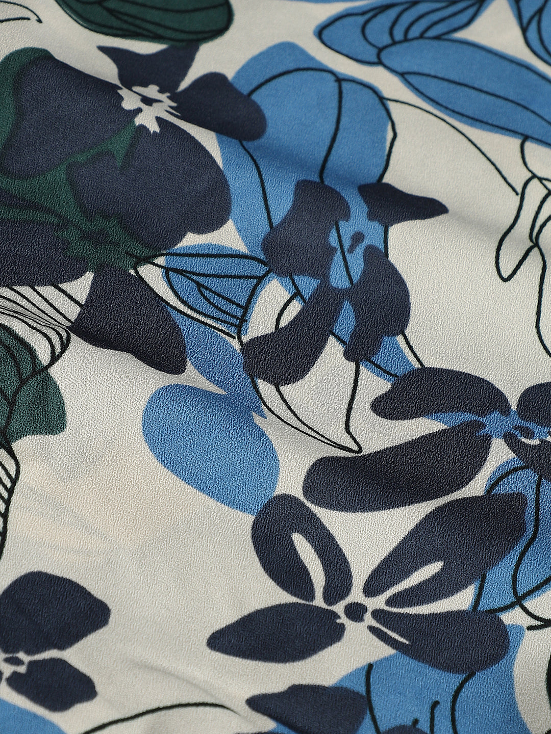 Foliage Printed Mini Dress