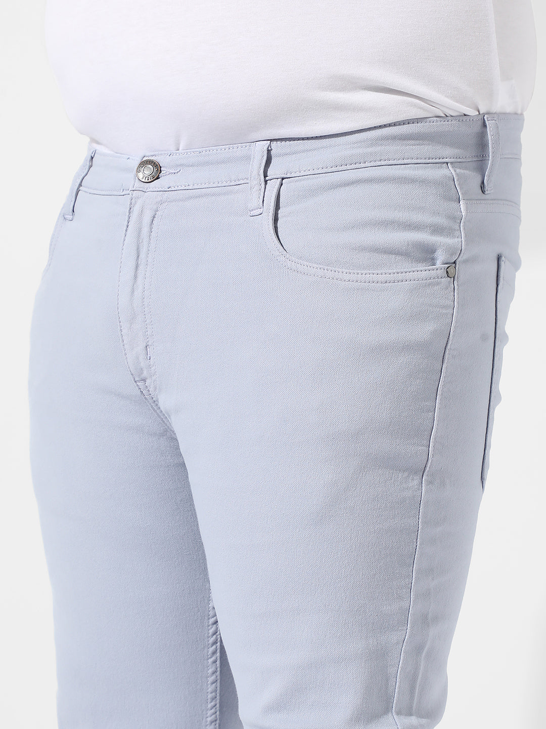 Classic Light Grey Light-Washed Denim Jeans