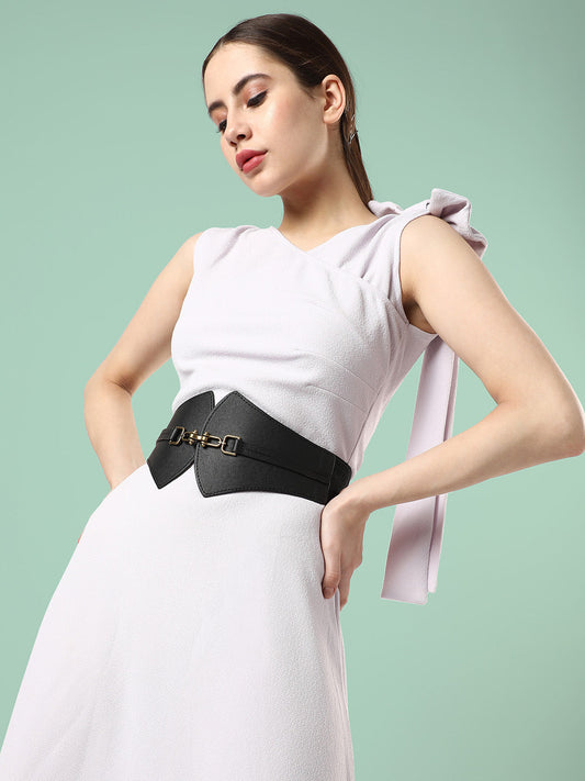 Solid Black Waist Belt