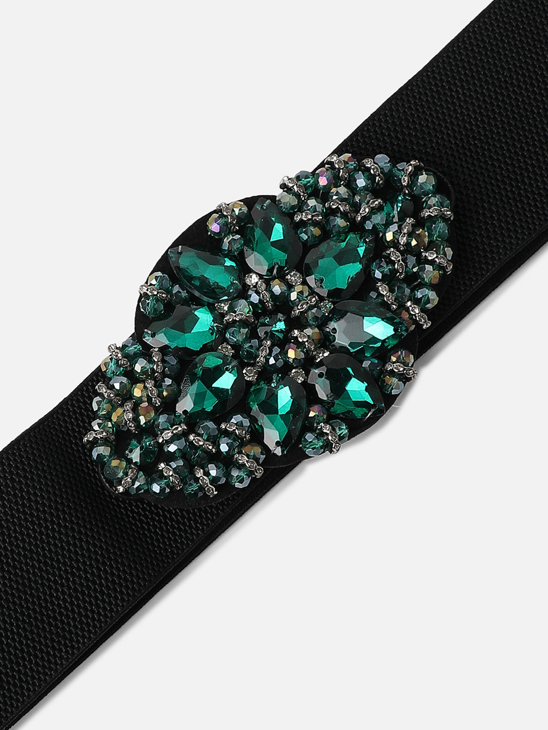 Black Textured Waist Belt