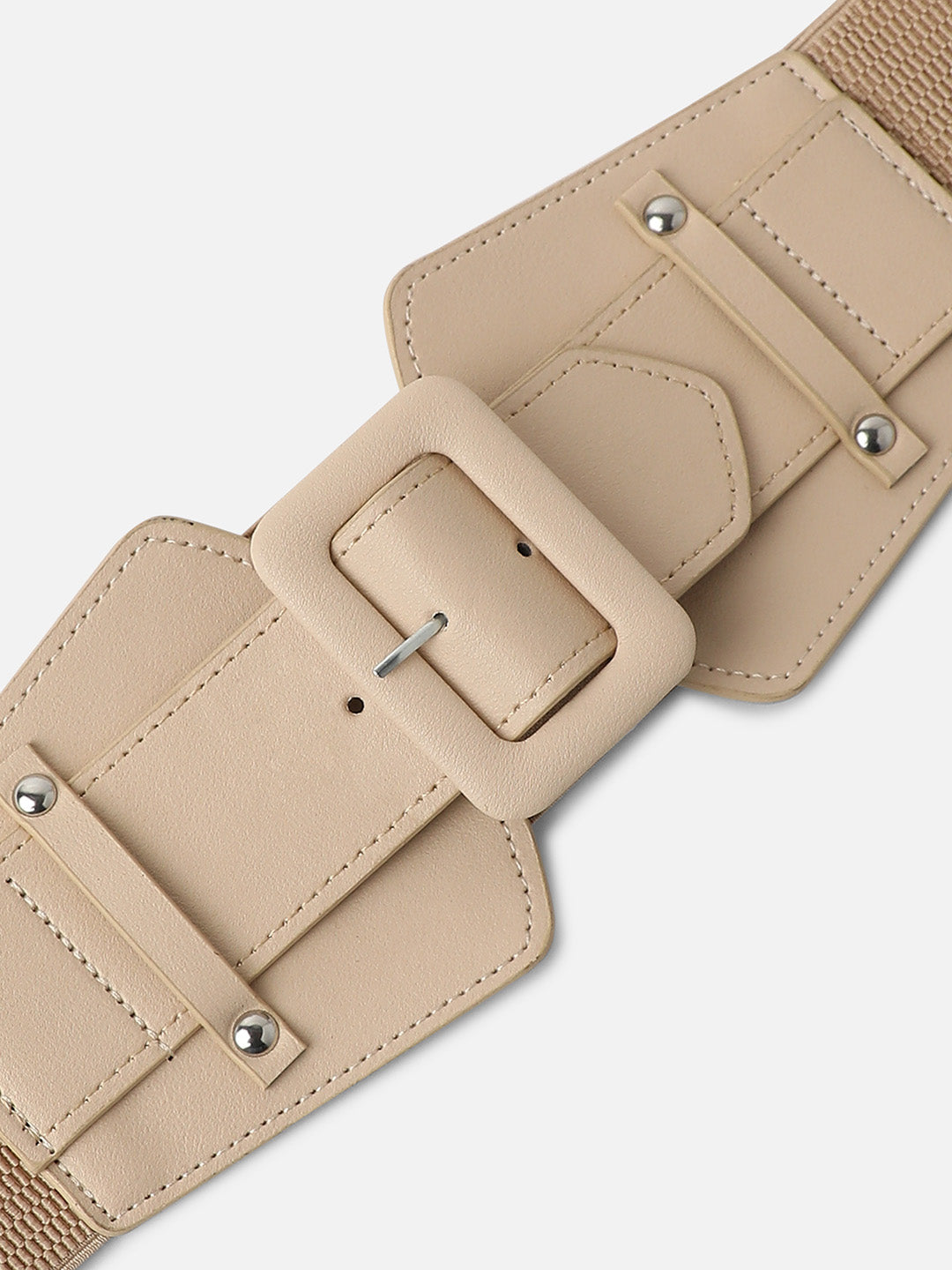 Solid White Waist Belt