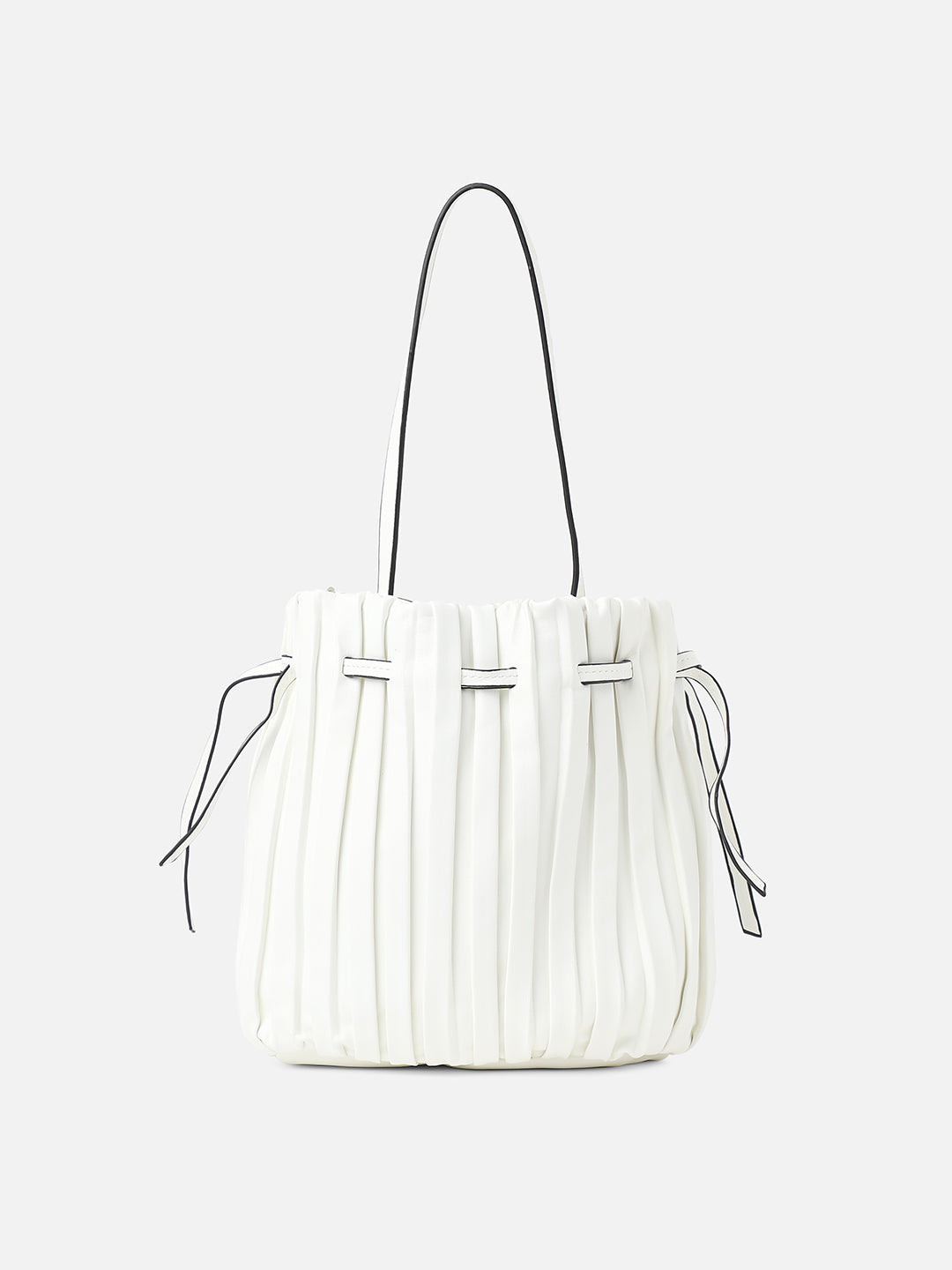 Tug-And-Go White Bucket Bag