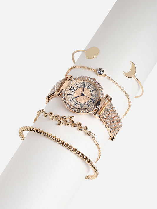 Bryn Rose Gold Watch Combo