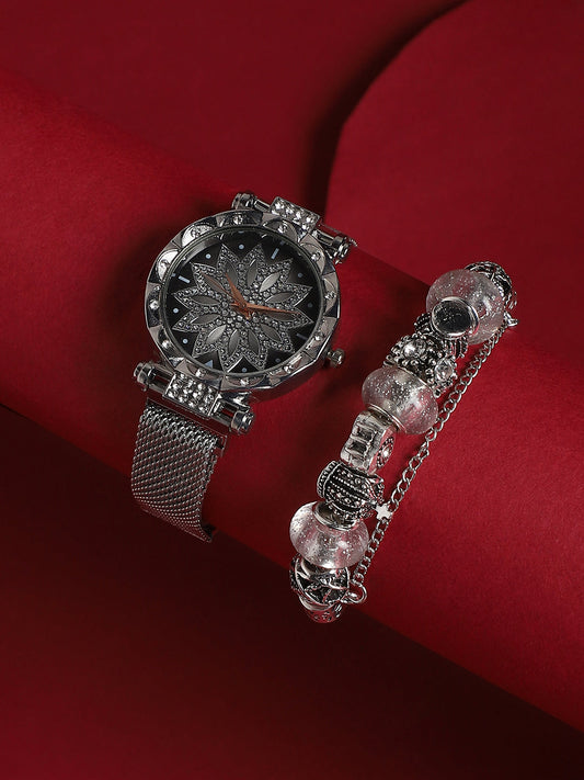 Ella Silver Watch Combo