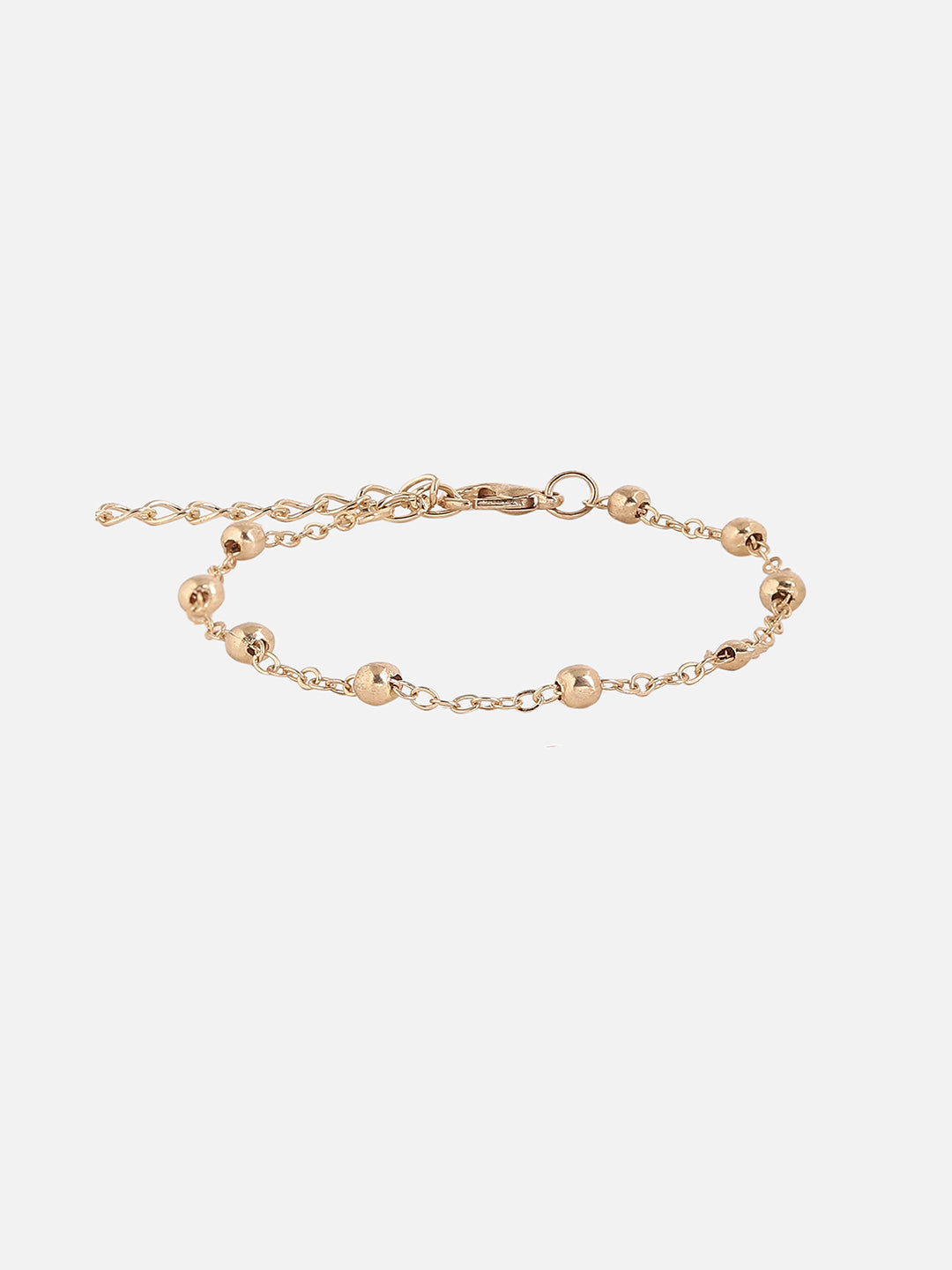 Set Of Gold Chain Watch And Bracelet