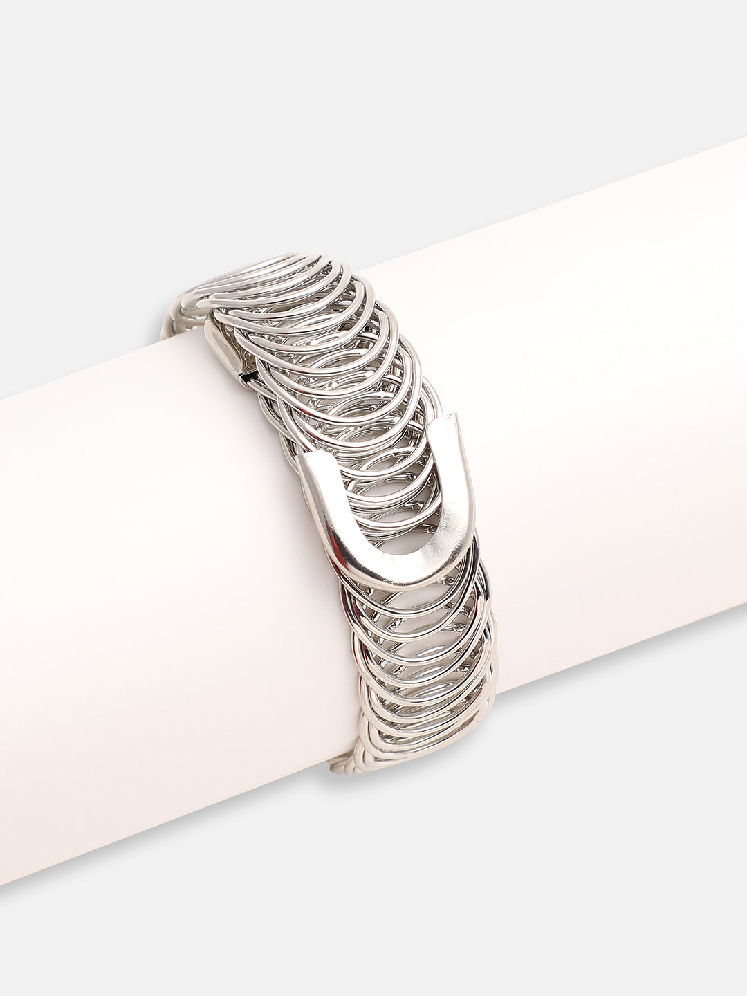 SILVER PLATED PARTY DESIGNER STONE STONE BRACELET FOR WOMEN