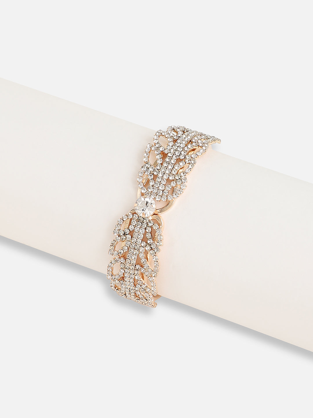 Gold Plated Designer Stone Party Bracelet For Women