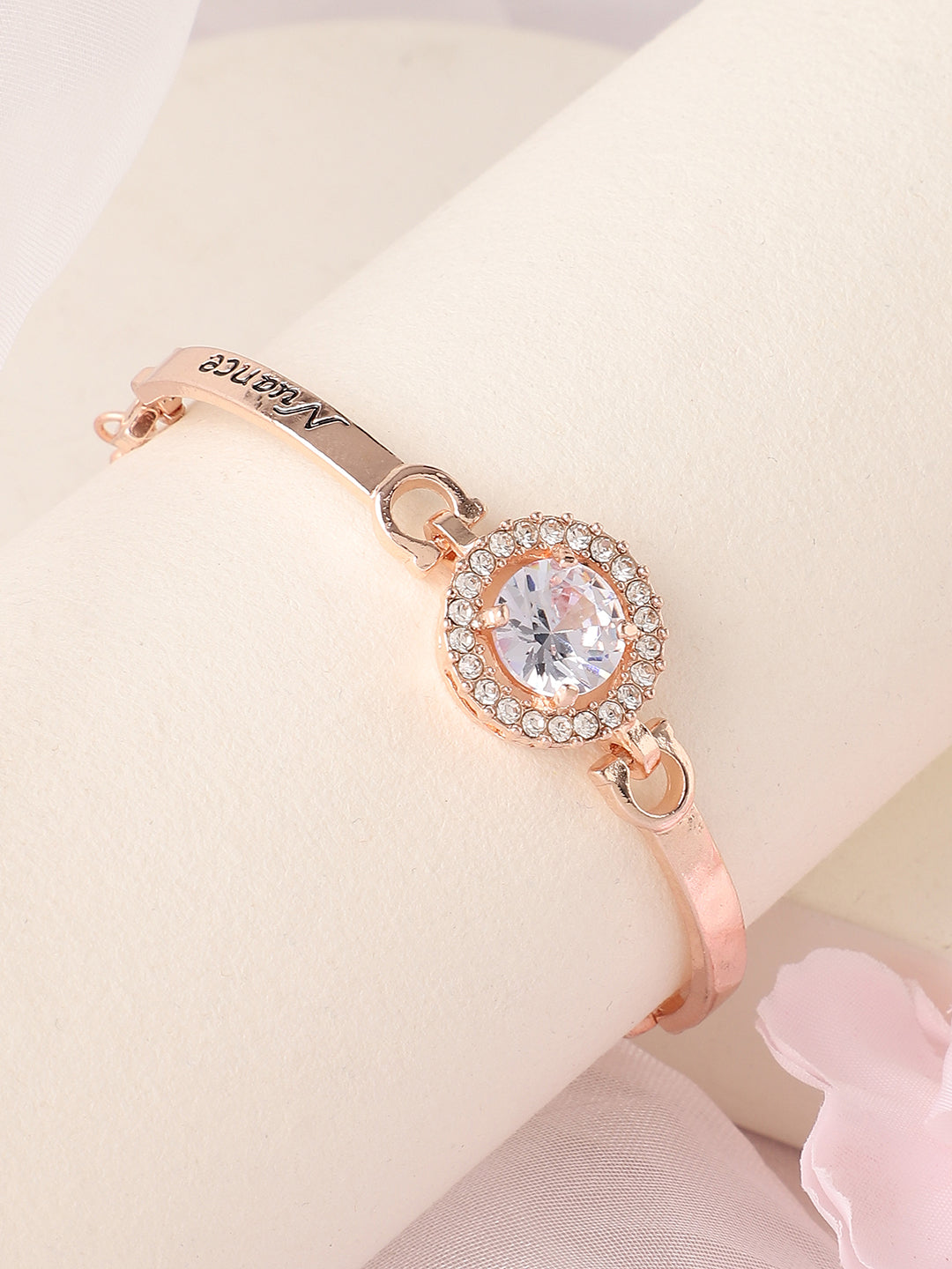 Gold Plated Designer Stone Casual Bracelet For Women
