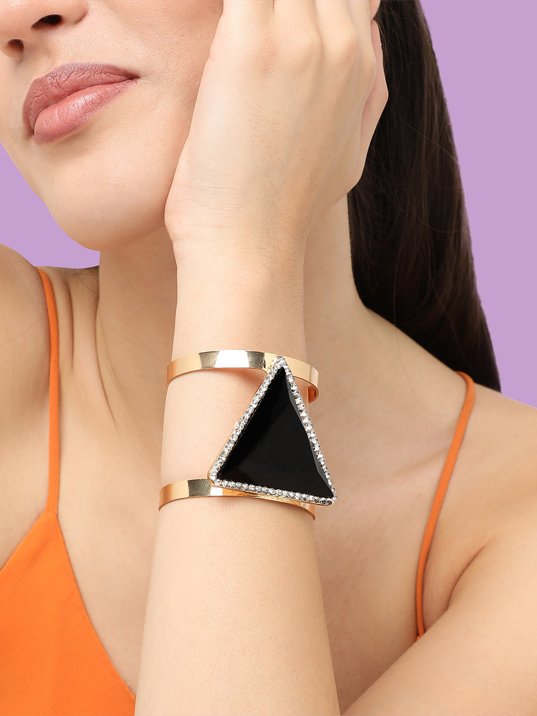 Pack Of Gold-Plated Stone Bracelets