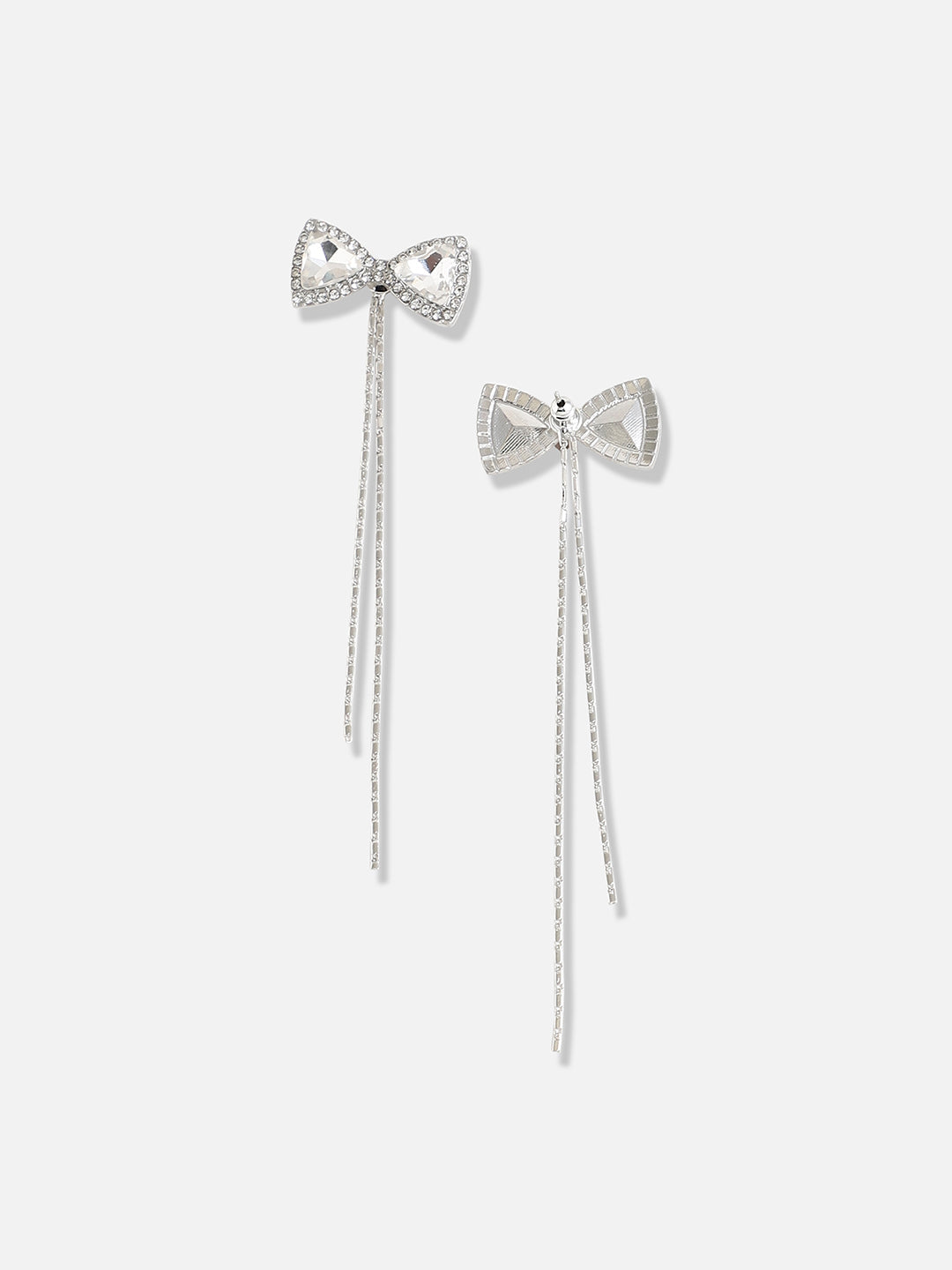 Silver Plated Designer Stone Casual Drop Earring