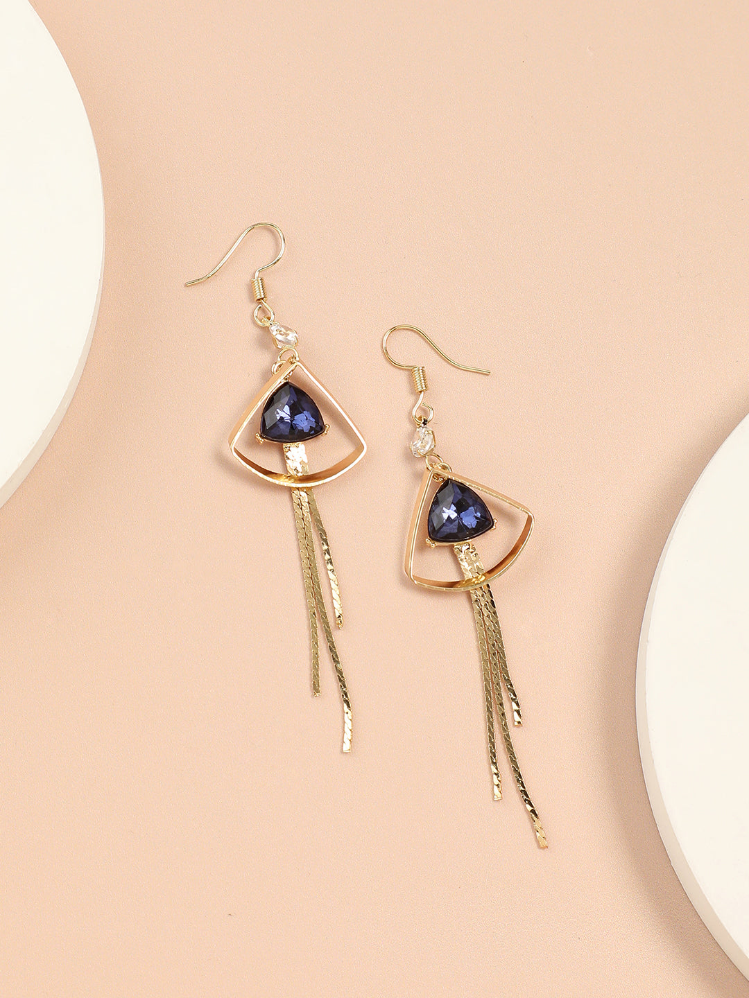 Gold Plated Designer Stone Party Drop Earring