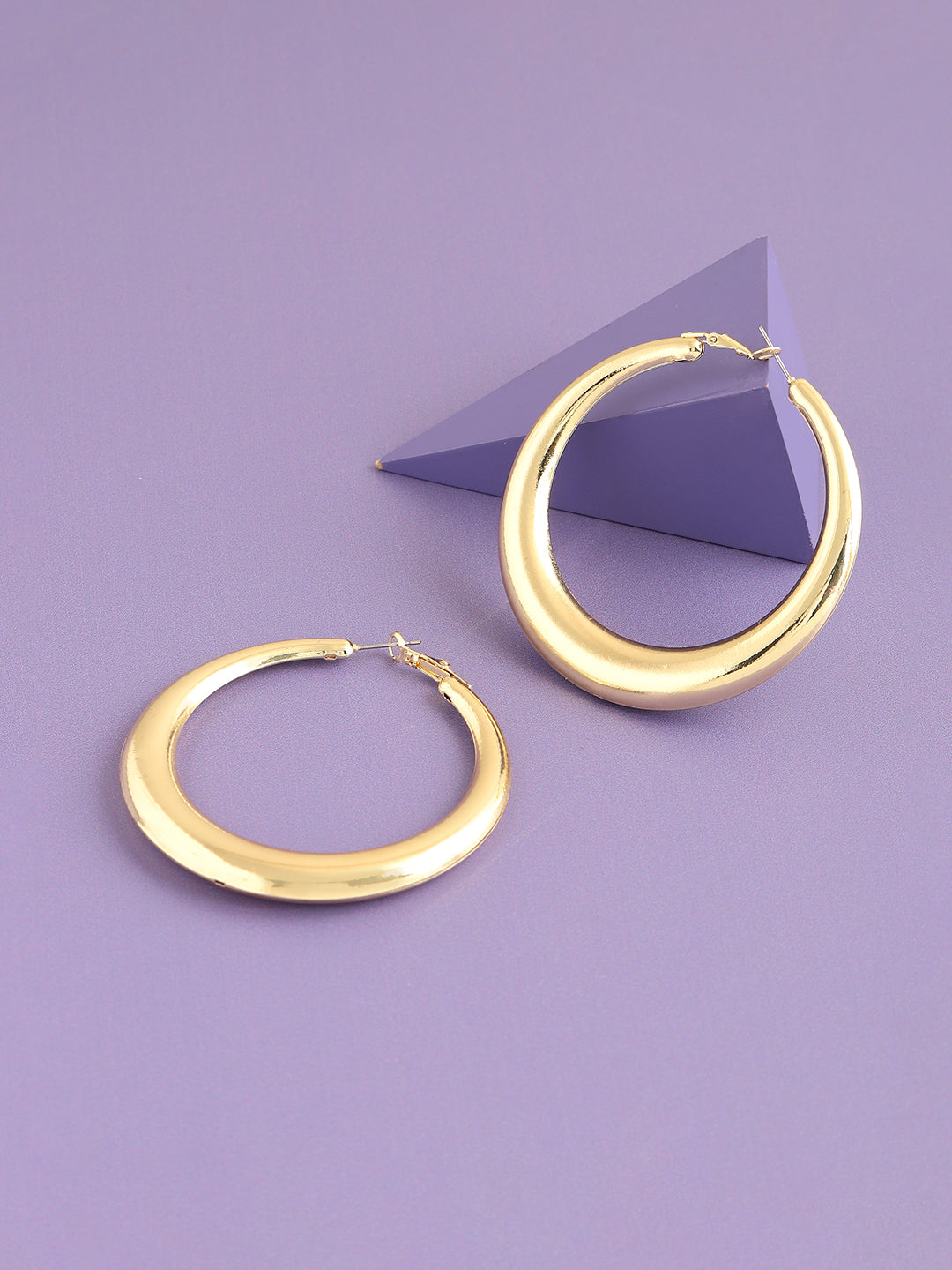 GOLD PLATED PARTY DESIGNER HOOP EARRING FOR WOMEN