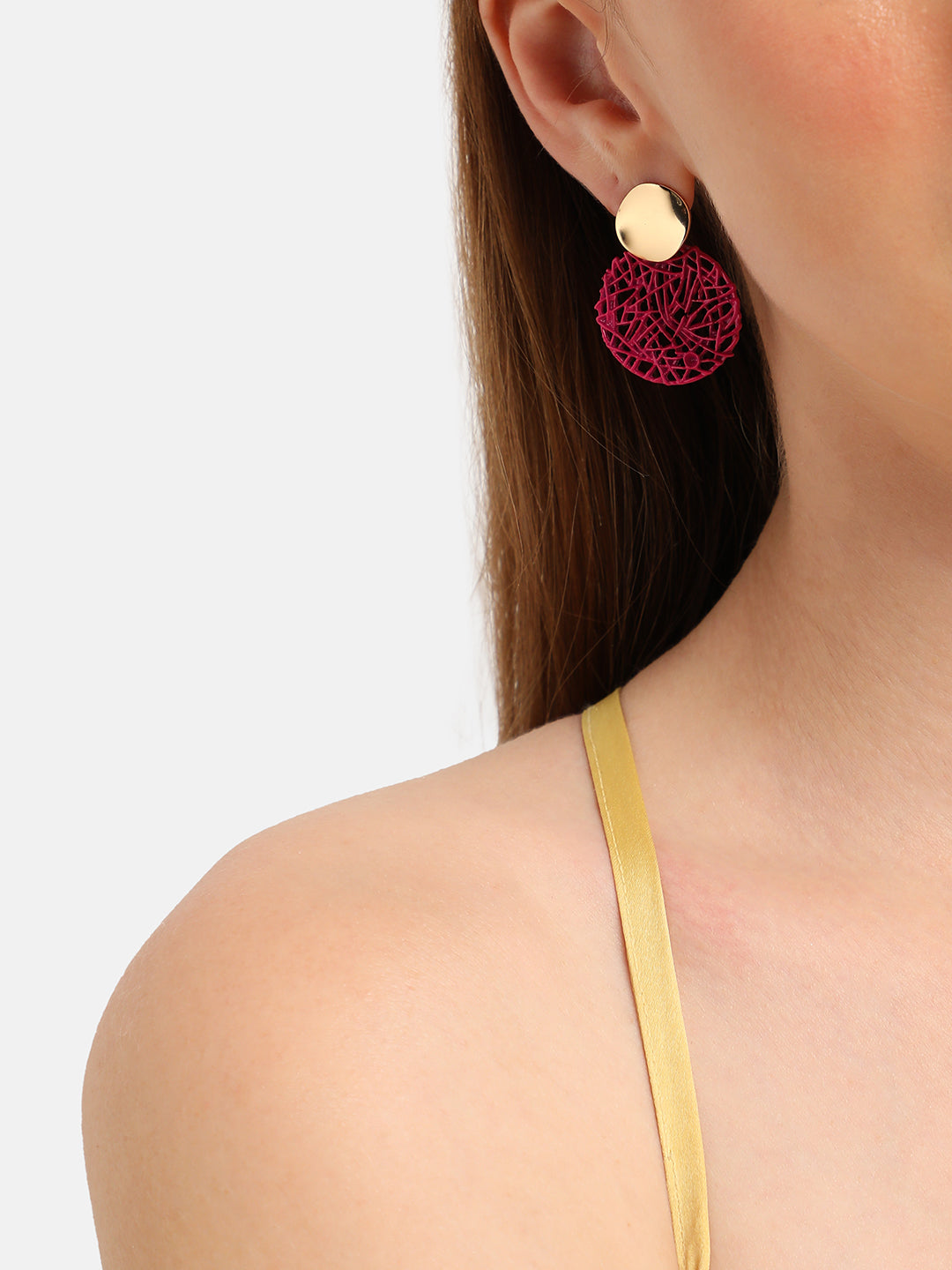 GOLD PLATED PARTY DESIGNER DROP EARRING FOR WOMEN