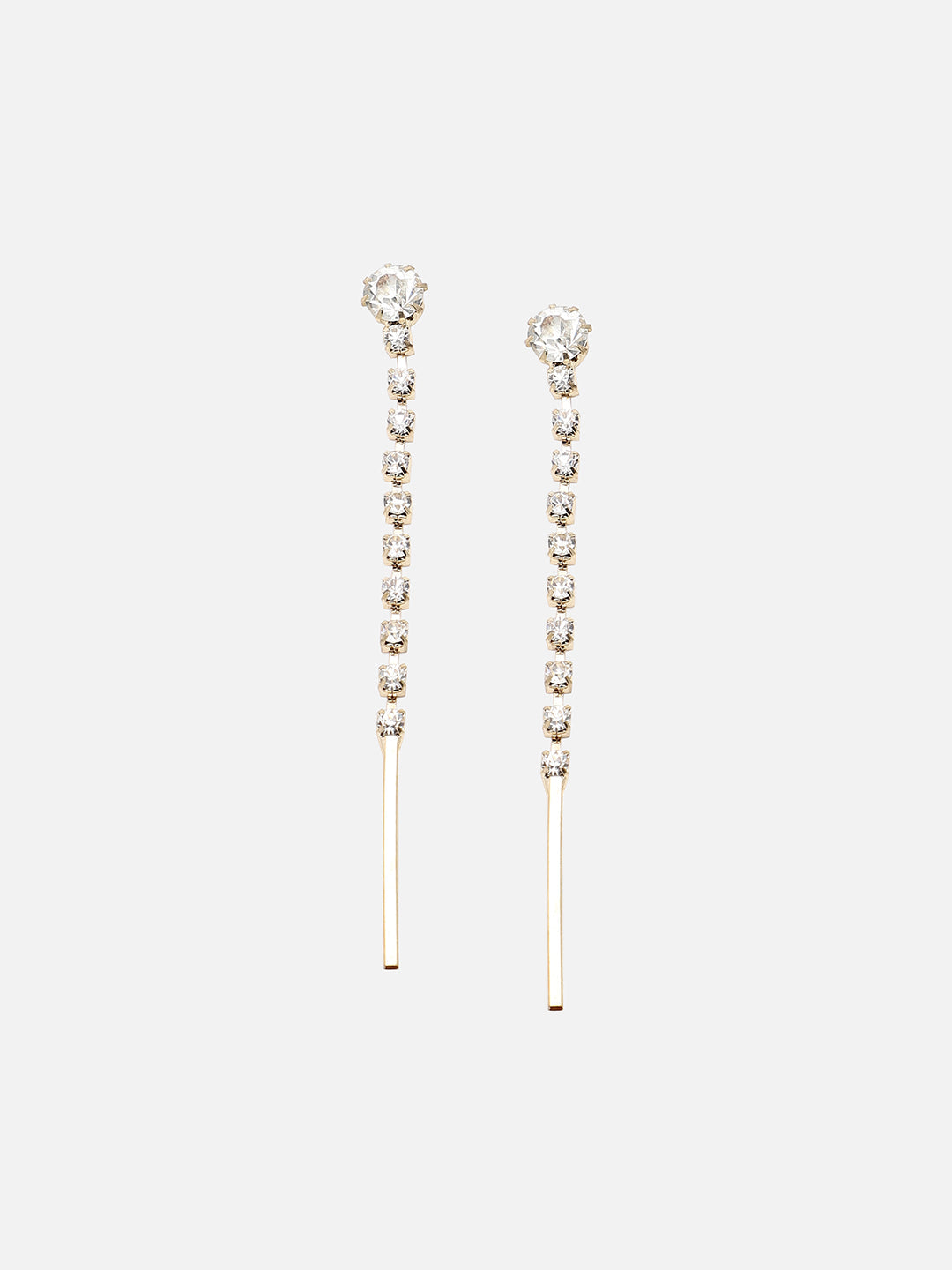 Gold Plated Party Designer Stone Drop Earring For Women