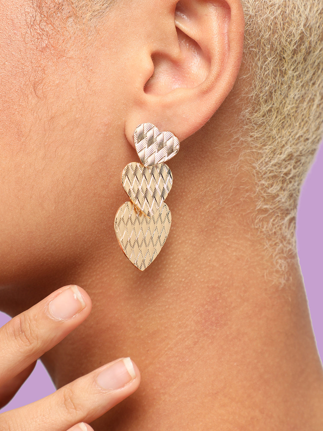 GOLD PLATED PARTY DESIGNER DROP EARRING FOR WOMEN