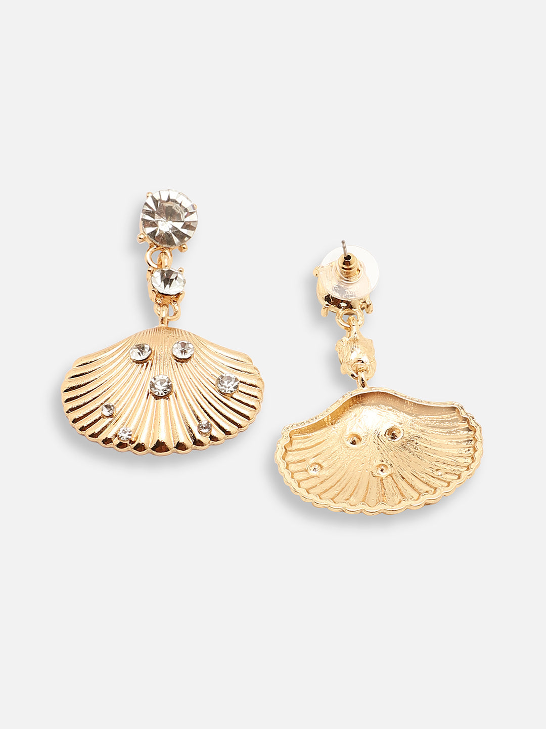GOLD PLATED PARTY DESIGNER STONE DROP EARRING FOR WOMEN