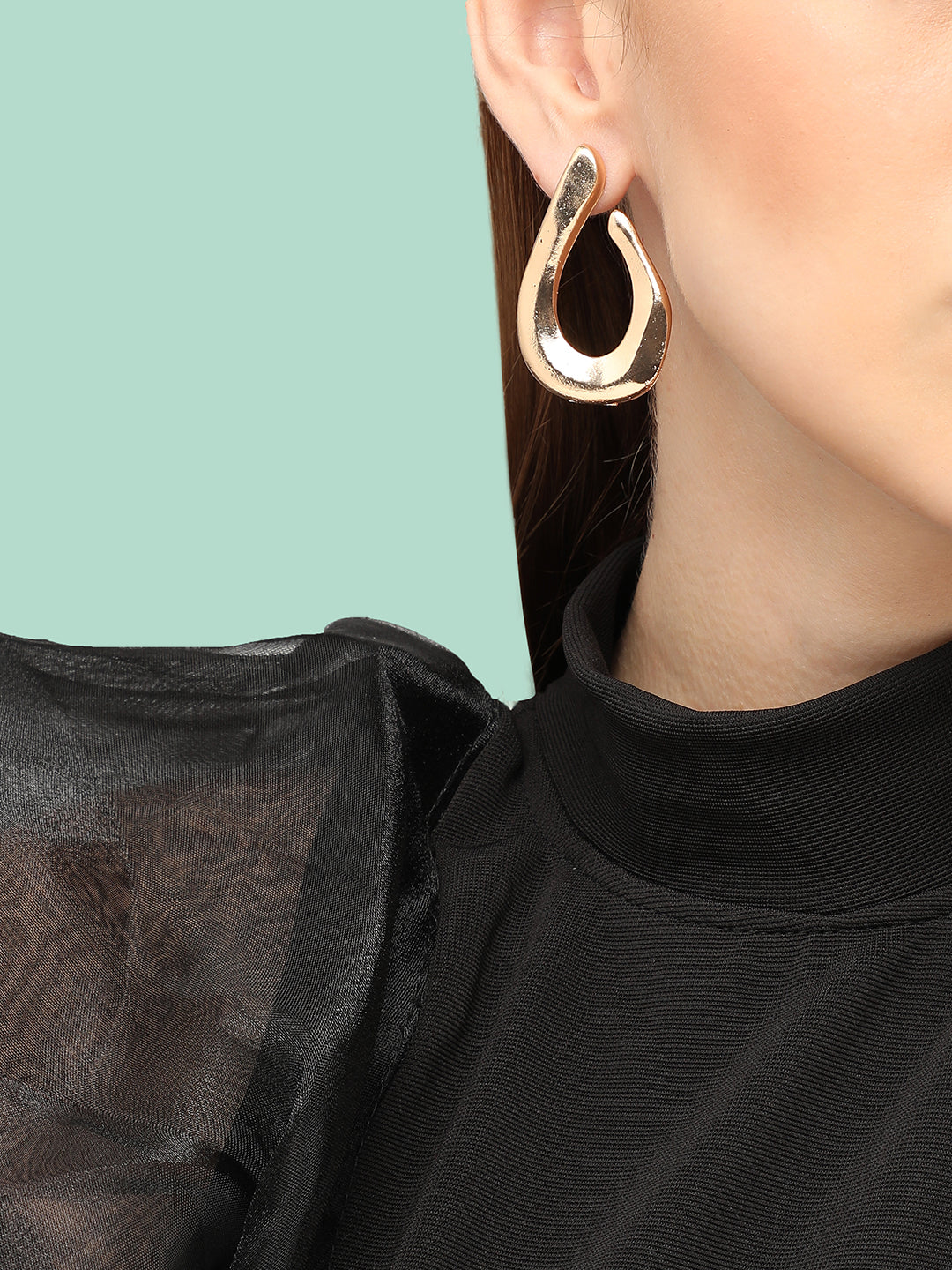 GOLD PLATED PARTY DESIGNER DROP EARRING FOR WOMEN