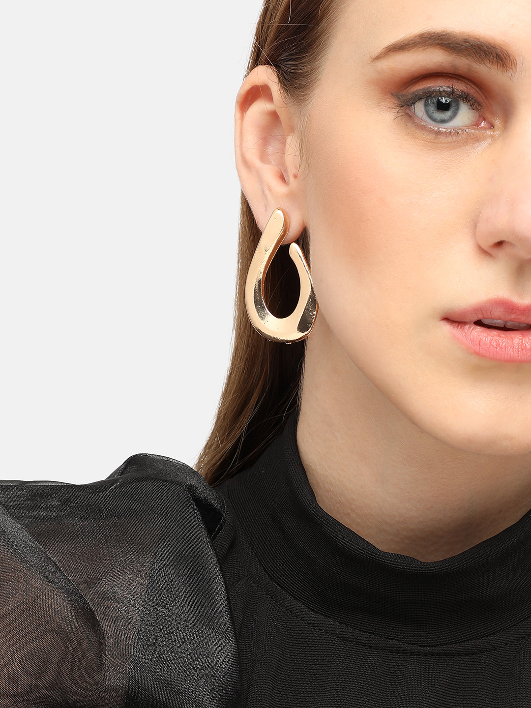 GOLD PLATED PARTY DESIGNER DROP EARRING FOR WOMEN