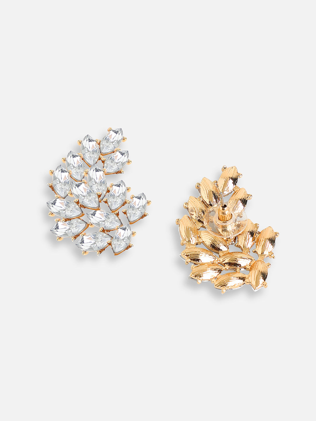 SILVER PLATED PARTY DESIGNER STONE DROP EARRING FOR WOMEN