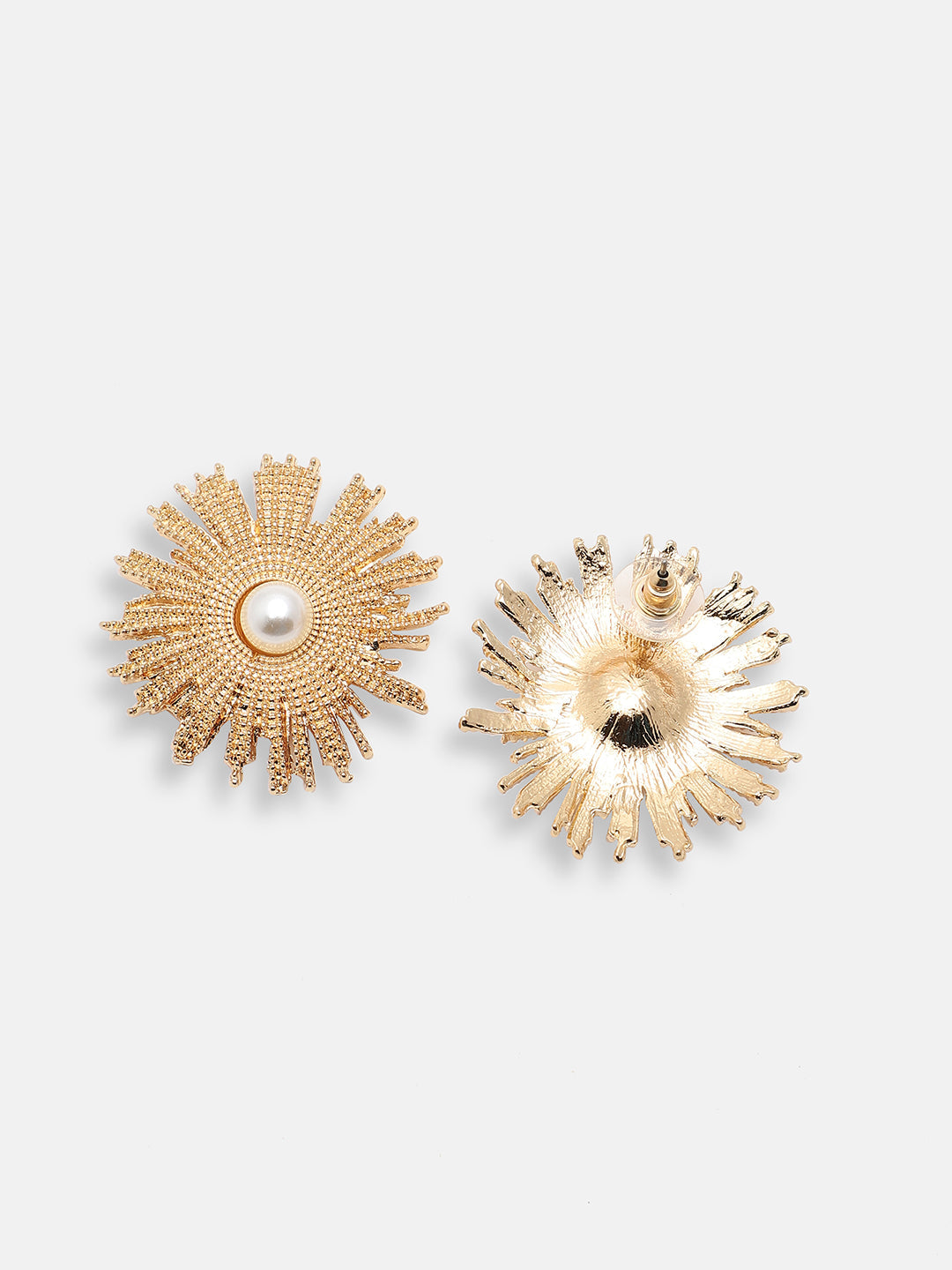 GOLD PLATED PARTY DESIGNER STONE STUD FOR WOMEN