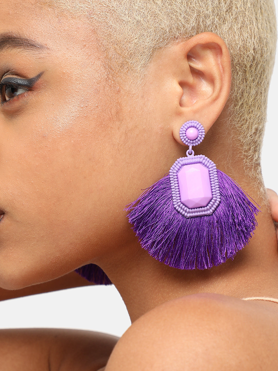 GOLD PLATED PARTY DESIGNER DROP EARRING FOR WOMEN