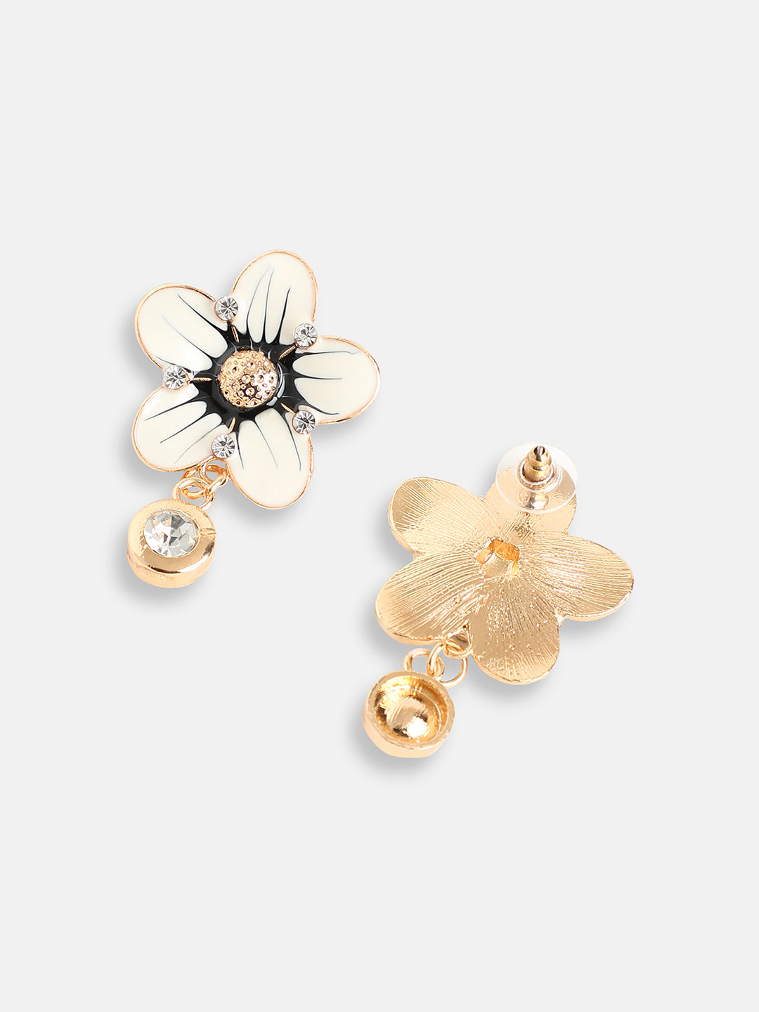 GOLD PLATED PARTY DESIGNER STONE DROP EARRING FOR WOMEN