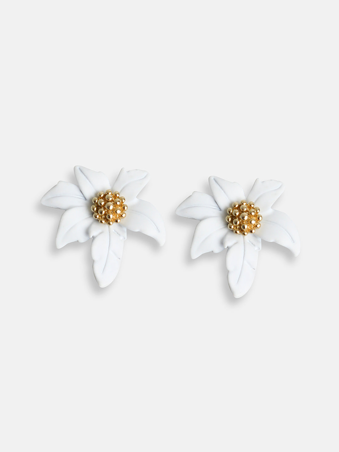 GOLD PLATED PARTY DESIGNER STONE STUD FOR WOMEN