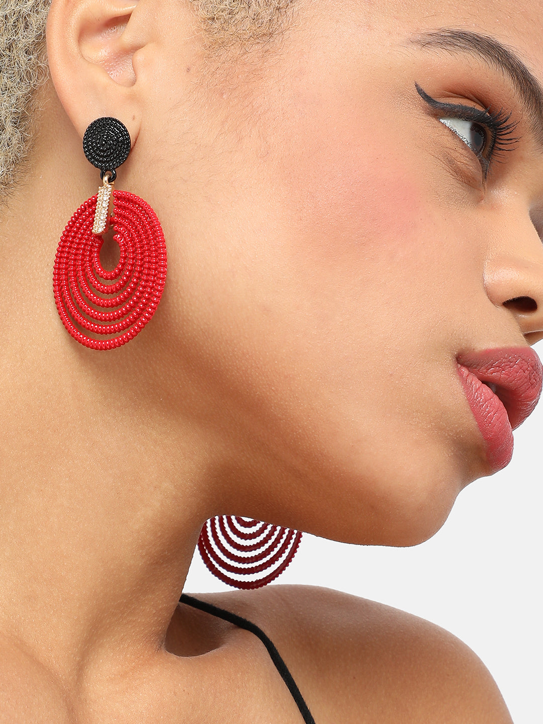 GOLD PLATED PARTY DESIGNER DROP EARRING FOR WOMEN