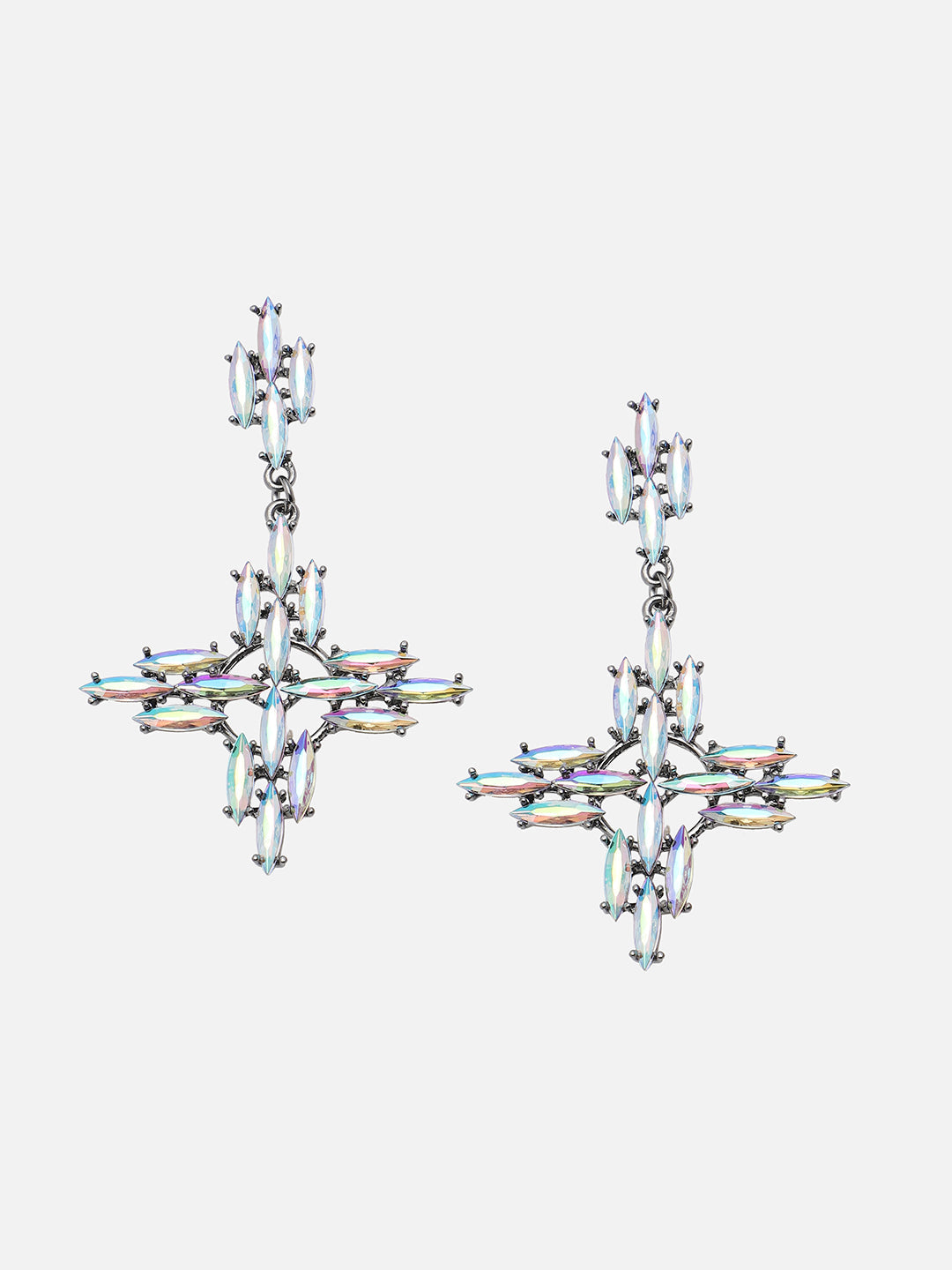 Gold Plated Party Designer Stone Drop Earring For Women