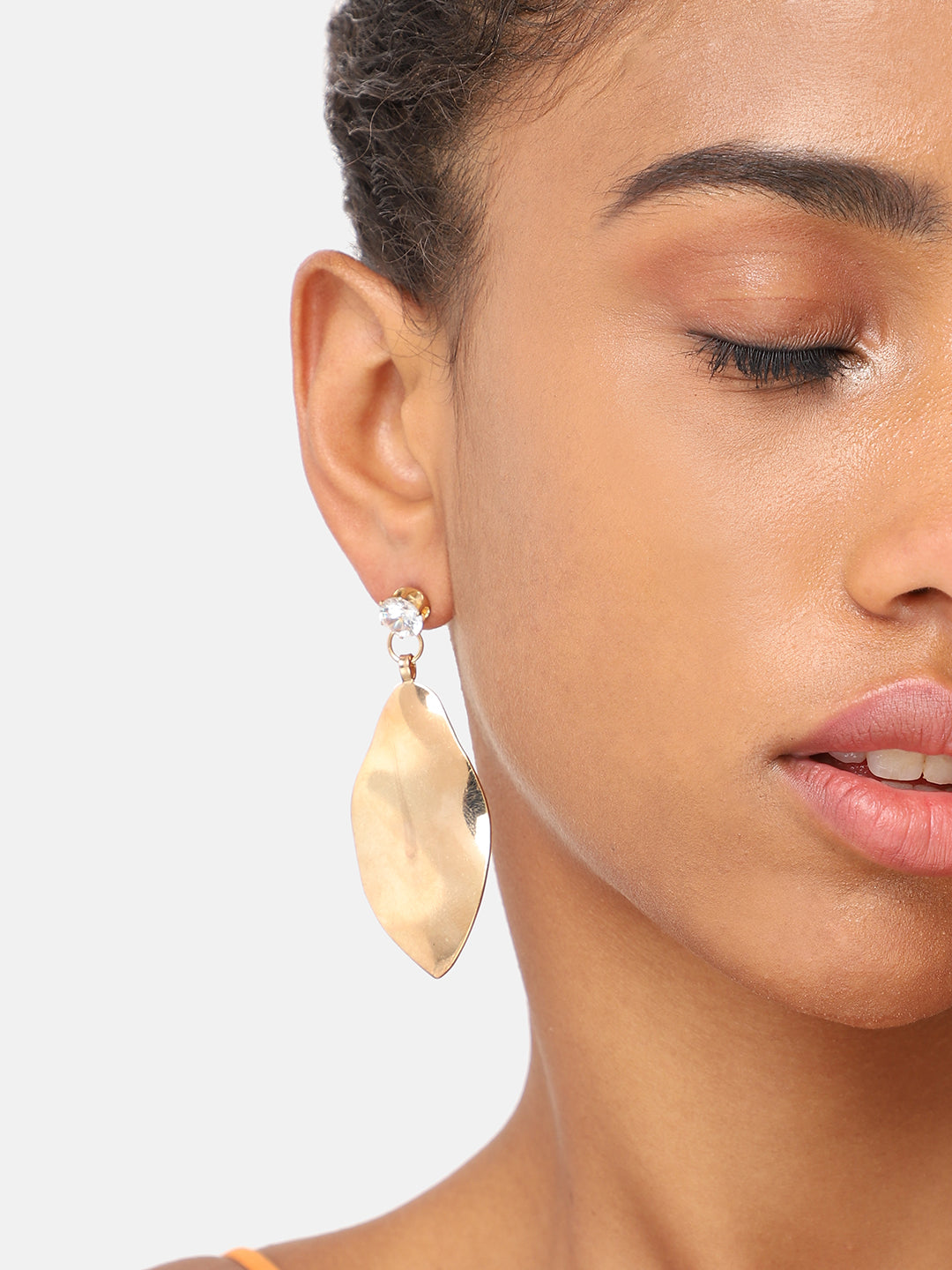 GOLD PLATED PARTY DESIGNER DROP EARRING FOR WOMEN