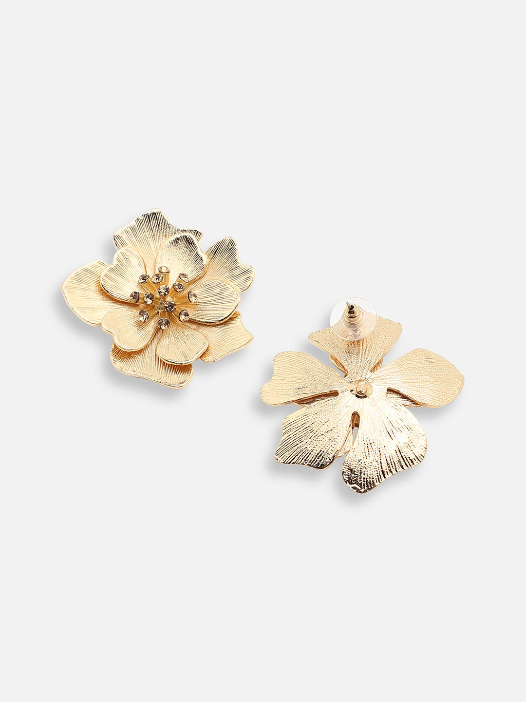GOLD PLATED PARTY DESIGNER STONE STUD FOR WOMEN