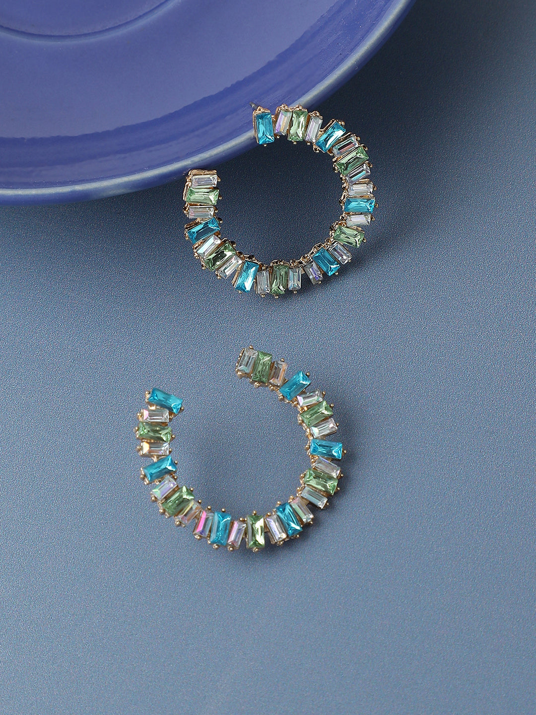 Aqua Elegance Stud Earrings