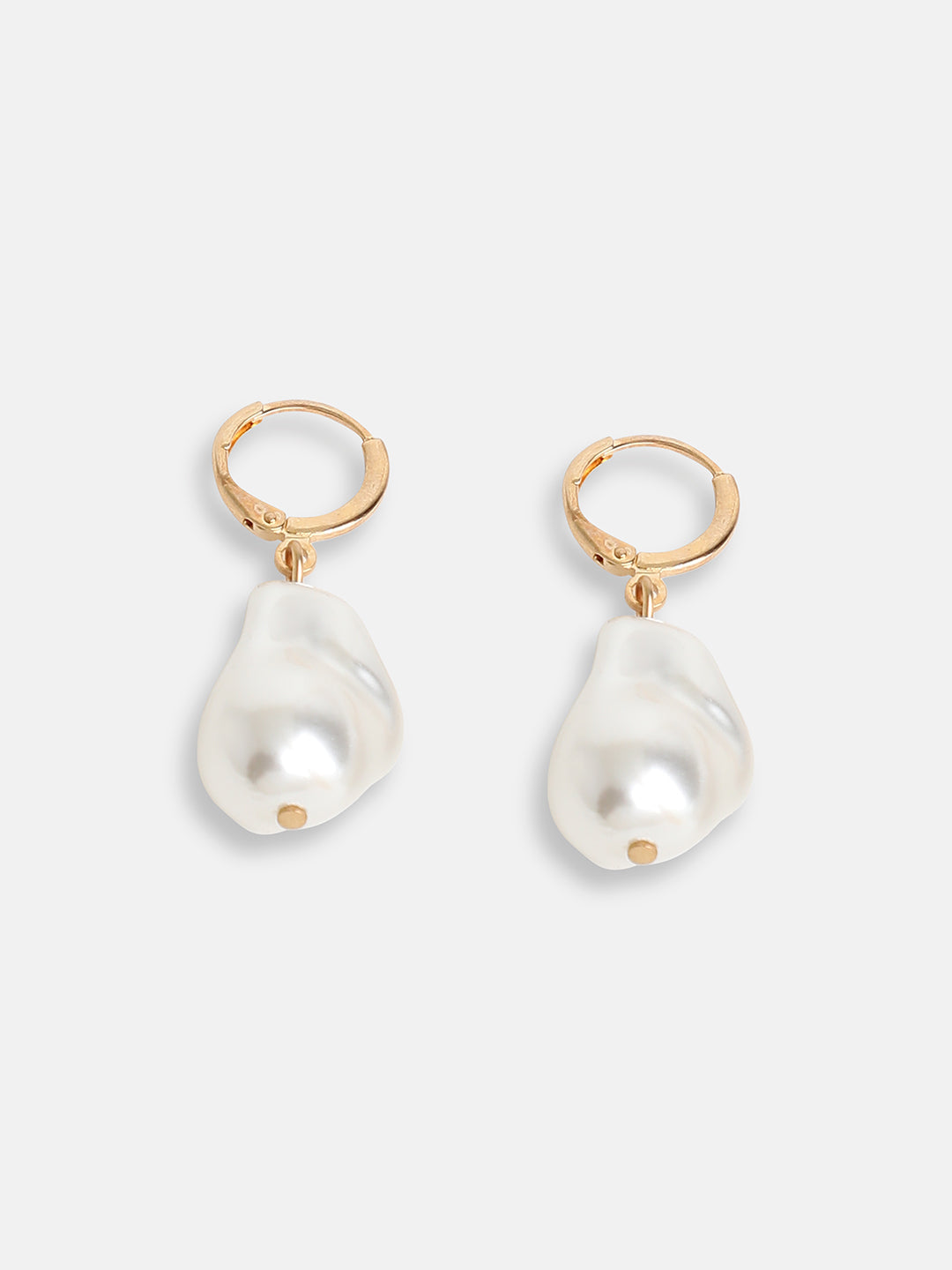 GOLD PLATED PARTY PEARLS DROP EARRING FOR WOMEN