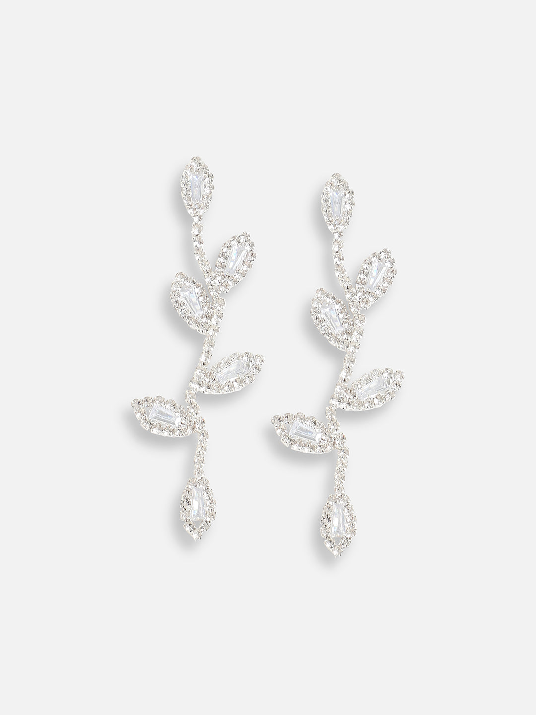 Silver Plated Designer Stone Party Drop Earring For Women